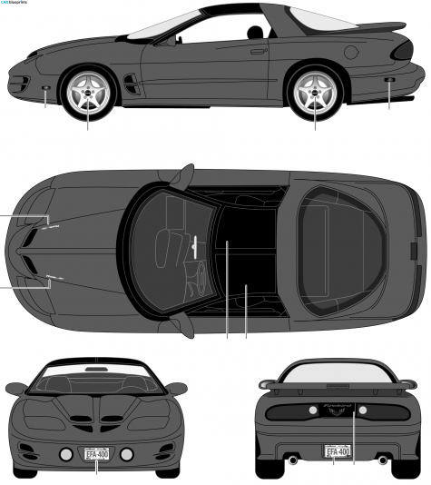 1998 Pontiac Firebird Ram Air Coupe blueprint