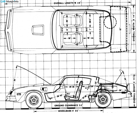 1977 Pontiac Firebird Trans Am 66 Coupe blueprint