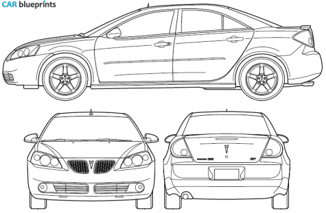 2007 Pontiac G6 Sedan blueprint