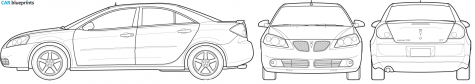 2007 Pontiac G6 Sedan blueprint