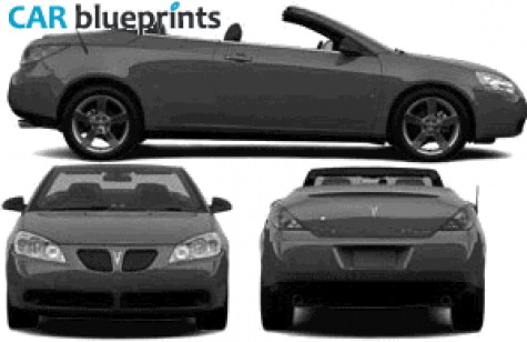 2006 Pontiac G6 Convertible Cabriolet blueprint