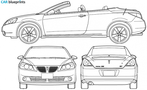 2007 Pontiac G6 Convertible Cabriolet blueprint