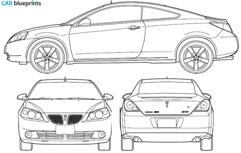 2007 Pontiac G6 Coupe blueprint