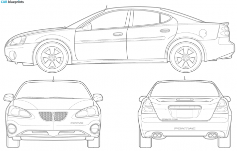 2005 Pontiac Grand Prix Sedan blueprint