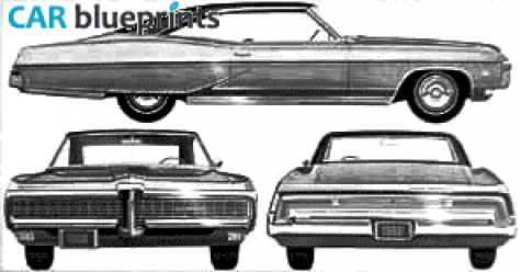 1968 Pontiac Grande Parisienne Hardtop Coupe blueprint