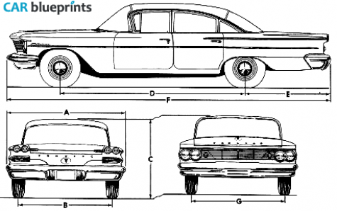 1960 Pontiac Laurential 2000 Sedan blueprint