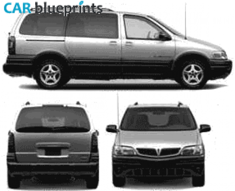 2005 Pontiac Montana Minivan blueprint