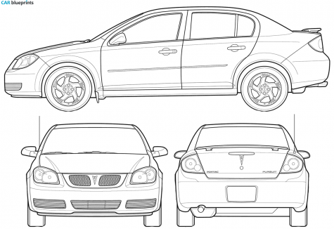 2005 Pontiac Pursuit Sedan blueprint