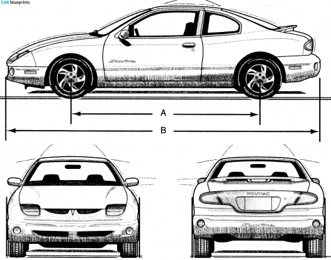 1995 Pontiac Sunfire Coupe blueprint