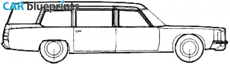 1972 Pontiac Superior Hearse Wagon blueprint