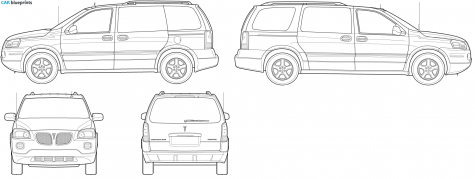 2007 Pontiac SV6 Minivan blueprint