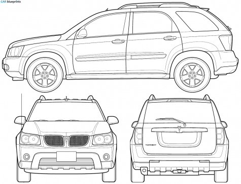 2006 Pontiac Torrent SUV blueprint