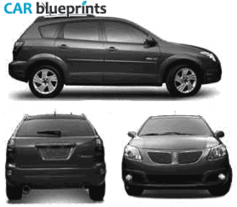 2005 Pontiac Vibe SUV blueprint