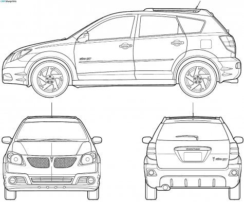 2006 Pontiac Vibe SUV blueprint