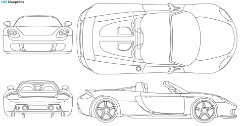 2006 Porsche 980 Carrera GT Roadster blueprint