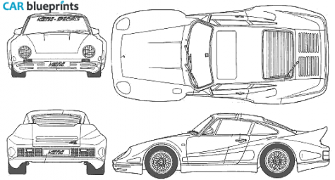 1995 Porsche 911 (993) Biturbo Koenig Specials Coupe blueprint