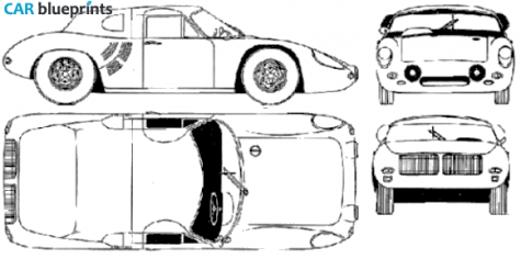 1962 Porsche 718 Coupe blueprint