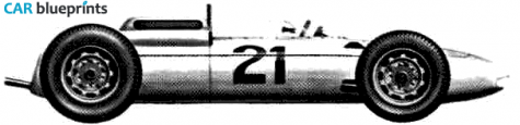 1962 Porsche 804 F1 OW blueprint