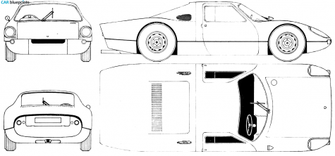 1964 Porsche 904 Carrera GTS Coupe blueprint