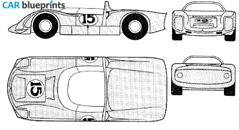 1966 Porsche 906 Carrera 6 Special Sport Targa blueprint