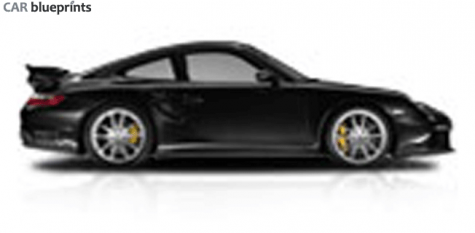 2009 Porsche 911 (997/2) GT2 Coupe blueprint