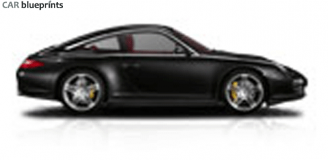 2009 Porsche 911 (997/2) Targa 4S Targa blueprint