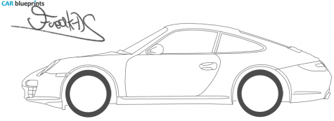 2008 Porsche 911 (997/2) Carrera Coupe blueprint