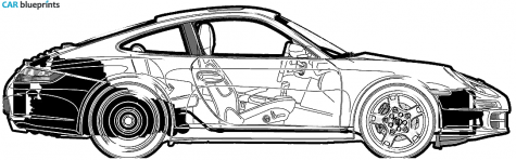 2005 Porsche 911 (997) Carrera S Coupe blueprint