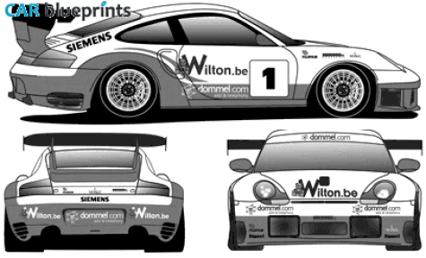 2006 Porsche 911 (996) GT3 Coupe blueprint