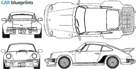 1985 Porsche 911 (930) Turbo 3.3 Coupe blueprint