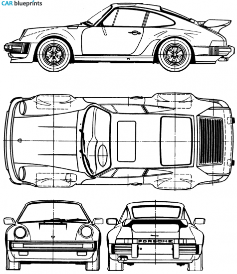 1977 Porsche 911 (930) Turbo 3.3 Coupe blueprint