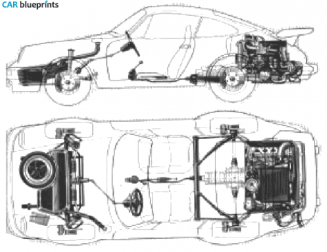 1977 Porsche 911 (930) Turbo 3.3 Coupe blueprint