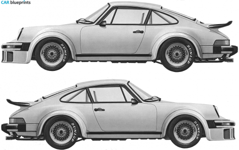 1974 Porsche 934 Turbo RSR Coupe blueprint