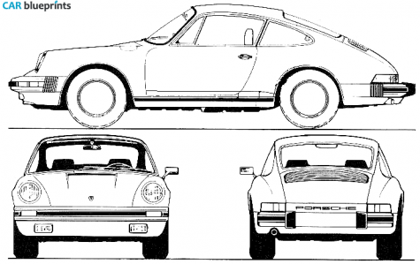 1979 Porsche 911 SC Coupe blueprint