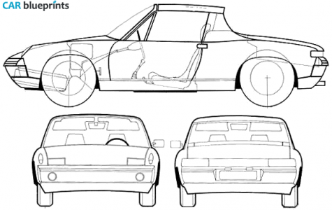 1969 Porsche 914/4 Coupe blueprint