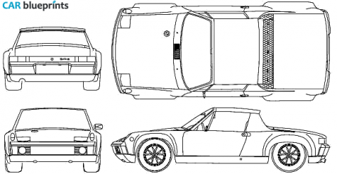 1970 Porsche 914/6 Coupe blueprint