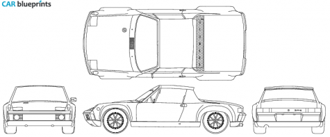 1971 Porsche 916 GT Coupe blueprint