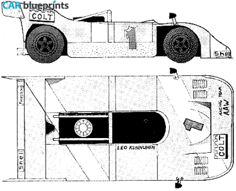 1971 Porsche 917 Silverstone Targa blueprint