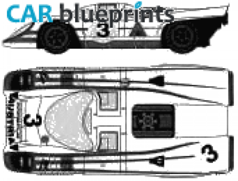 1970 Porsche 917 Coupe blueprint