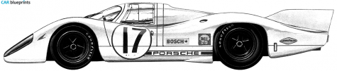 1970 Porsche 917LH Le Mans Coupe blueprint