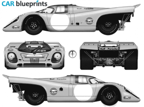 1971 Porsche 917K Coupe blueprint