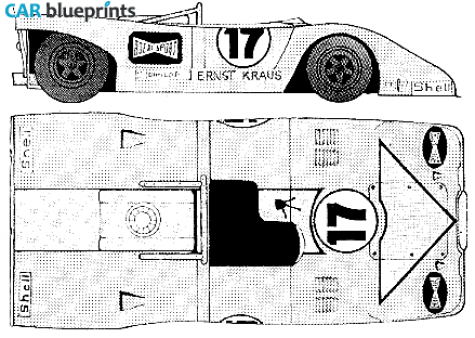 1970 Porsche 917 Le Mans Targa blueprint