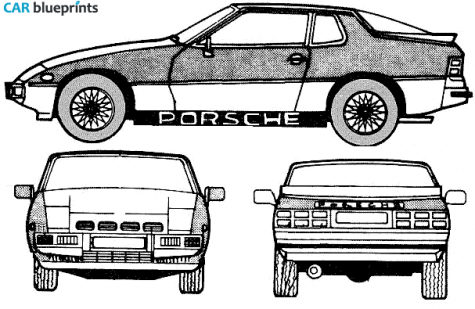 1978 Porsche 924 Turbo Coupe blueprint