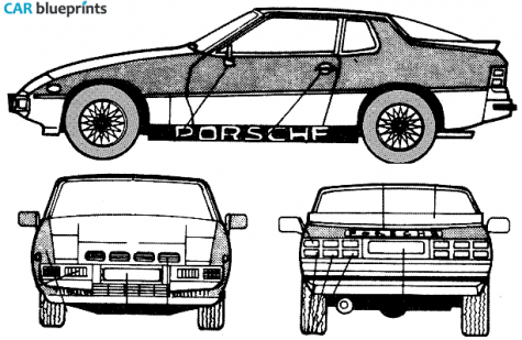 1978 Porsche 924 Turbo Coupe blueprint