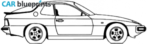 1988 Porsche 924 S Coupe blueprint