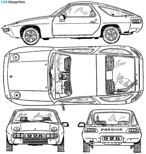 1978 Porsche 928 Coupe blueprint