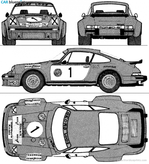 Porsche 934 RSR Turbo Coupe blueprint