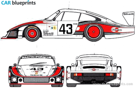 1978 Porsche 935 Coupe blueprint