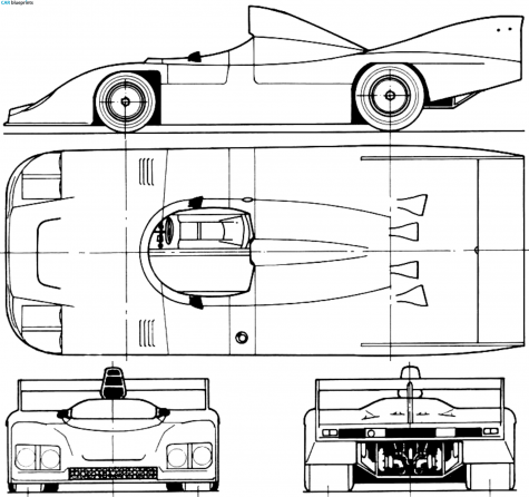 1976 Porsche 936 Group 5 Targa blueprint