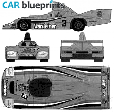 1977 Porsche 936/77 Warsteiner Roadster blueprint